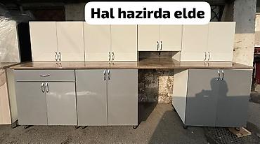 Mətbəx mebeli dəsti – hazırda əldə - Ölçü: 303 sm - Üst və alt dolab