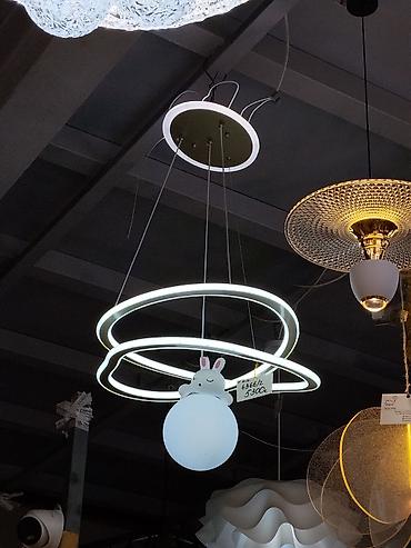 Подвесной светильник с LED-кольцами и декоративным зайчиком - Тип