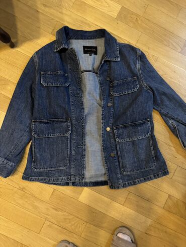 теплая джинсовая куртка: Джинсовая куртка, Классическая модель, Осень-весна, Удлиненная модель, L (EU 40)