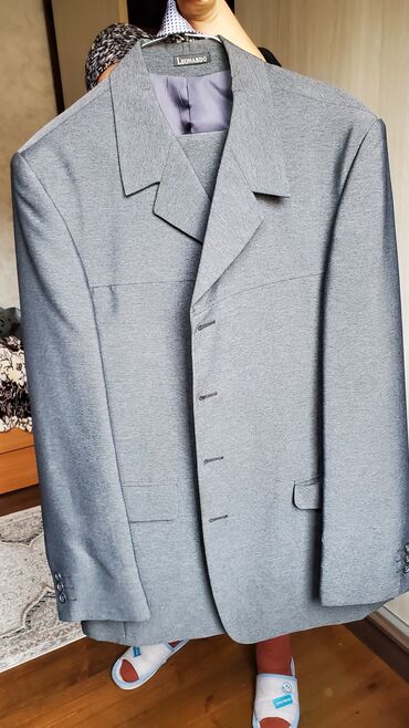 костюм италия: Костюм 4XL (EU 48), 5XL (EU 50), цвет - Серый
