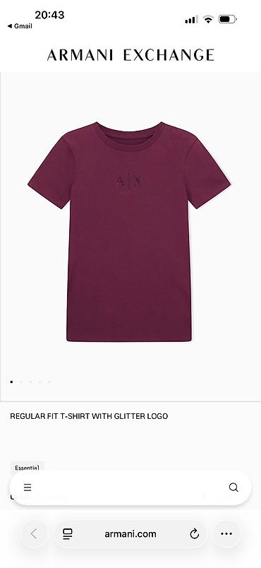Женская одежда: Qadın futbolkası,Armani Exchange – Classic Cotton Jersey Regular Fit — 3