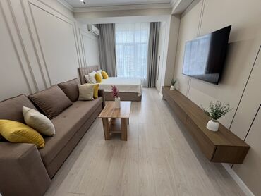 элитный дом ош: 1 комната, 47 м², Элитка, 9 этаж, Дизайнерский ремонт