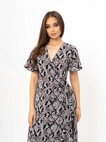 Повседневные платья: Повседневное платье, Made in KG, Лето, Длинная модель, Вискоза, На запах, Все размеры — 8