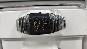 saat rado: RADO kişi/qadın qol saatı – keramika korpus və qolbaq, kvadrat formalı — 2