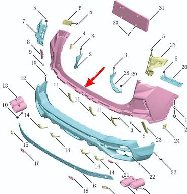 Бампер и комплектующие: Бампер Geely, Новый, Оригинал — 7