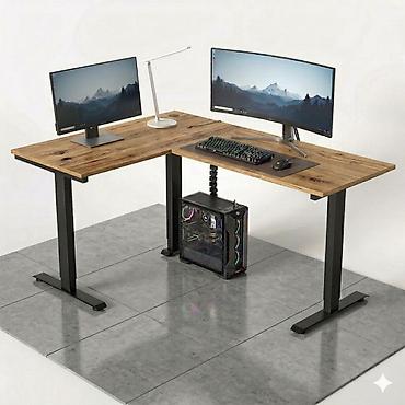 Офисные столы: Офисный стол, Новый, Регулируемый, цвет - Белый, Прямоугольный, ЛДСП, Платная доставка — 21