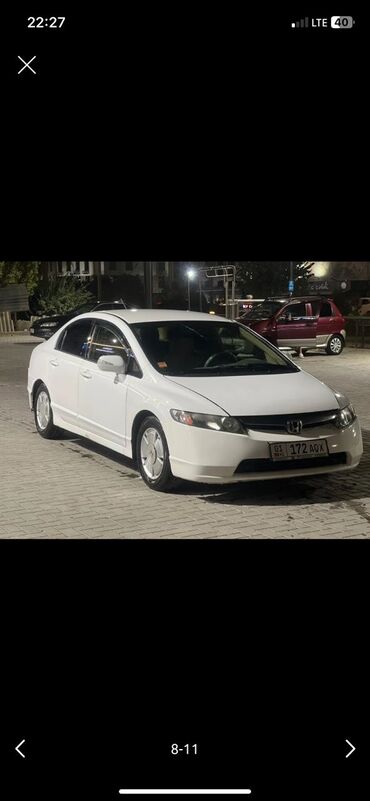 кыймылдаткыч матиз: Honda Civic: 2007 г., 1.3 л, Вариатор, Гибрид, Седан