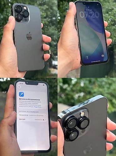 iphone 13й про: IPhone 13 Pro Max, Б/у, 256 ГБ, Графит, Зарядное устройство, Защитное стекло, Чехол, 77 % — 1