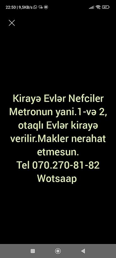 neftcilər ev: Kirayə evlər – Nefçilər və Qarayev metrolarının yaxınlığı - 1 və 2 — 1