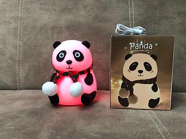 oyuncaq ev: Panda Gecə lampası Uşaq otağına panda lampa RGB zaratka ilə işləyir — 5