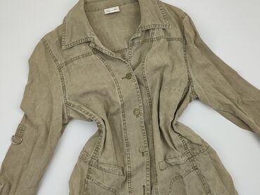 brązowa bluzki: Джинсова куртка жіноча, L, стан - Хороший