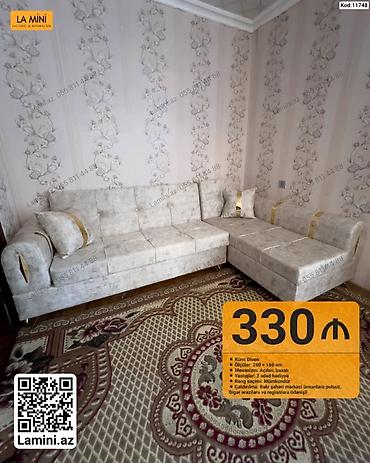 Divanlar: Künc divan – model kodu: 11748 - Ölçülər: 260 × 160 sm - Mexanizm — 1