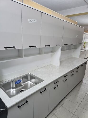 Кухонные гарнитуры: Кухонный гарнитур, Новый, цвет - Белый, ДСП, Платная доставка — 12