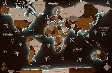 bar globus: Akcija Led mapa sveta 140X90 CM Istražite lepotu dekorativne mape — 5