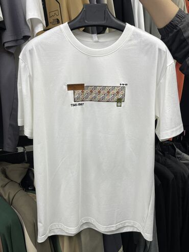 мужской футболки: Футболка, Оверсайз, Орнаменты, Шелк, Турция