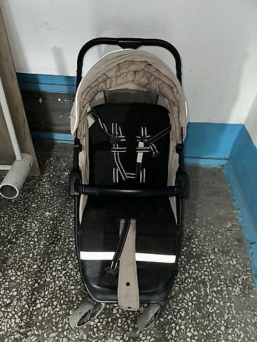 seebaby коляска: Прогулочная коляска LUXMOM, бежевый текстиль, чёрная рама — 4