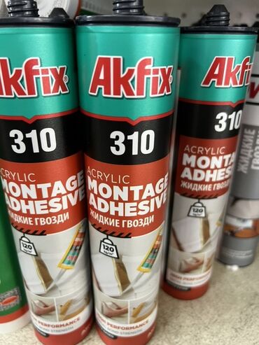 Шпаклевка: Акриловый монтажный клей Akfix 310 в картридже. Этот клей, часто