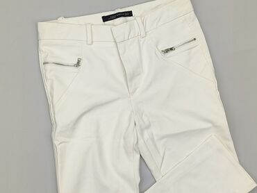 białe bluzki osieckiej: Material trousers, Zara, XS (EU 34), condition - Very good