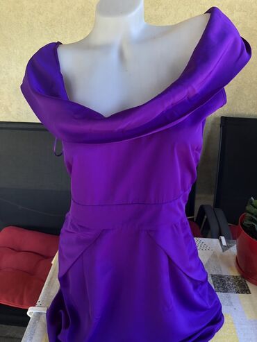 haljina od pliša: M (EU 38), color - Purple, Cocktail, With the straps