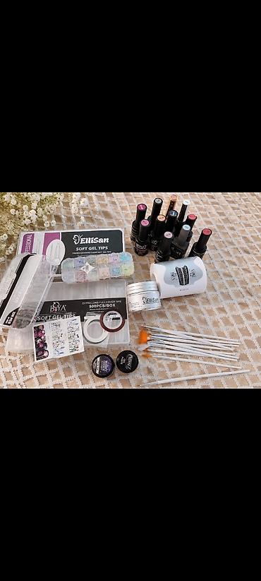 Dırnaq üçün peşəkar gel manikür dəsti Tərkib: - Soft Gel Tips