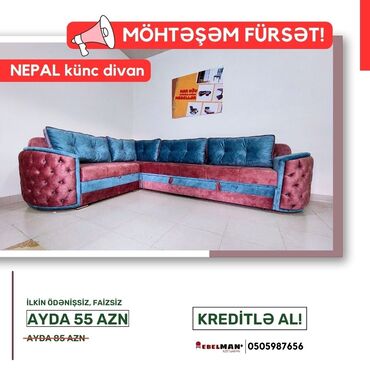 Divanlar: Künc divan, Yeni, Açılan, Bazalı, Parça, Şəhərdaxili pulsuz çatdırılma — 8