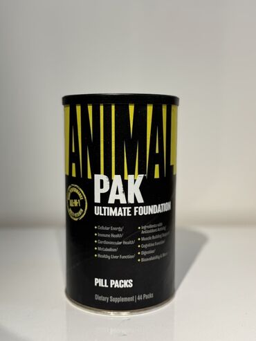 Boşqablar: Animal Pak Ultimate Foundation pəhriz əlavəsi. Bu əlavə hüceyrə