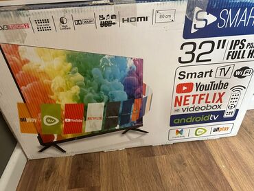 Televizorlar: 32 düymlük, IPS panelli və Full HD təsvir keyfiyyətinə malik ağıllı