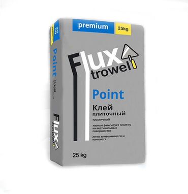 кафельной клей: Клей плиточный Flux Trowel Point, premium, 25 kg - Тип: пластичный