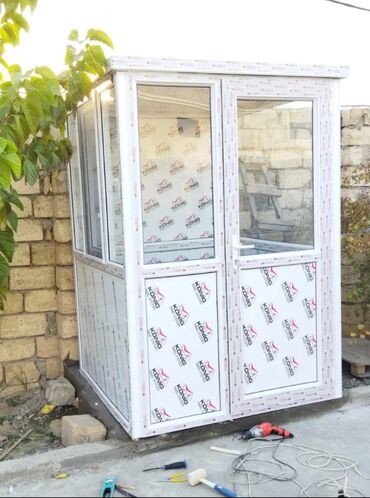 Plastik pəncərələr: Yana siyirmeli plastik qapı pəncərə Plastik və Alüminium Qapı Pəncərə — 23