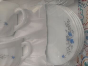 Кухонные наборы: Набор Luminarc 3100с тарелок и стаканов по 6шт и одно блюдо, кофейный — 9