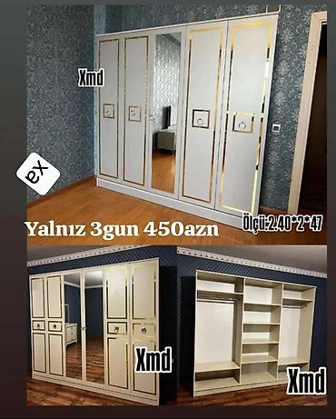 sifoner: Ağ rəngdə, qızılı dekor xətləri ilə işlənmiş zövqlü və geniş qarderob — 1