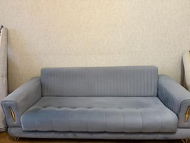 Boz rəngli, müasir dizaynlı transformasiya olunan divan -