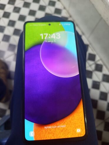 Samsung: Samsung Galaxy A52, 128 GB, rəng - Qara, Barmaq izi, İki sim kartlı