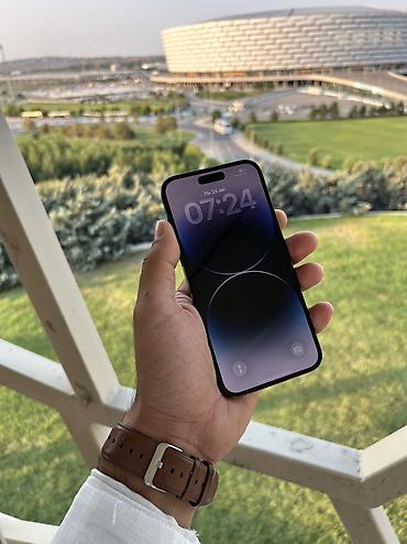 iphone en ucuz telefon: IPhone 14 Pro Max, 256 GB, Black Titanium, Face ID, Zəmanət, Simsiz şarj — 2