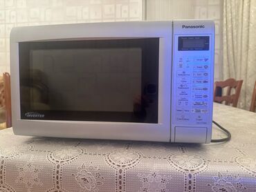 mətbəx sobasi: Микроволновка Panasonic, Отдельностоящая, С микроволнами, цвет - Серый, Б/у