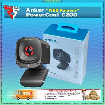 webcam: 🎥 Anker PowerConf C200 WEB Kamera 📸 2K (1440p) keyfiyyətli, ofis və — 1