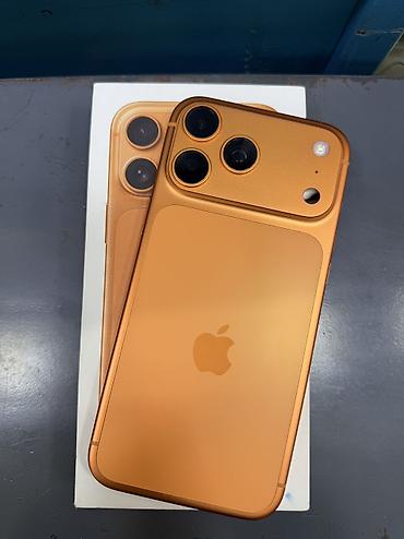 mini 4 pro: IPhone 17 Pro Max, Б/у, 512 ГБ, Оранжевый, Защитное стекло, Чехол, Коробка, В рассрочку, 91 % — 1