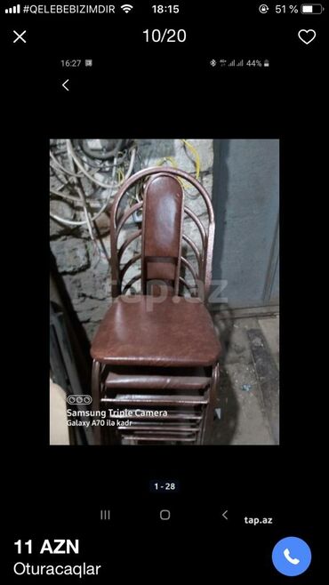 Stullar: Stul stol istenilen Rengde Parcadan ve Kojadan tek ve Komplekt Wekilde — 13