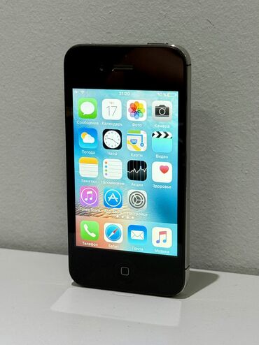 телефоны купить: IPhone 4S, 16 ГБ, Jet Black, Заряддоочу түзүлүш, 100 %
