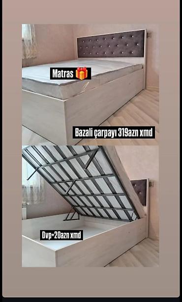 mebel materialı: Bazalı çarpayı – funksional və zərif dizayn - Qalxan mexanizmli bazaya — 1