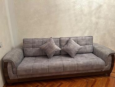 qoşa divan: Qonaq otağı üçün zərif və müasir dizayna malik 3 nəfərlik divan. Açıq — 7