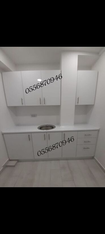 Sifarişlə mətbəx mebeli: Sifarişlə mətbəx dəsti, Özü çəkən petlələr, Mat laminat, Kredit yoxdur, Pulsuz çatdırılma — 7