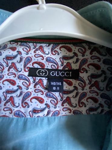 10 yaş: Uşaq köynəyi – GUCCI - Rəng: Açıq mavi - Model: Uzunqol, klassik — 3