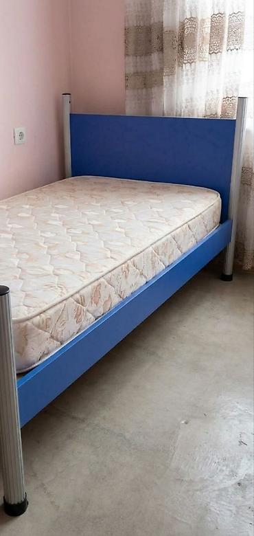 divan carpayı: Tək nəfərlik çarpayı, matras ilə birlikdə. Mavi rəngli korpus və — 1