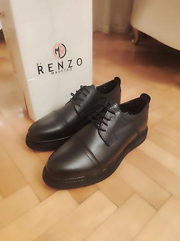 Туфли: RENZO Maestro kişi dəri ayaqqabısı - Rəng: qara - Model: bağcıqlı — 2