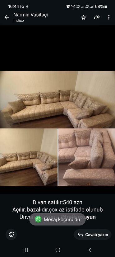 Sifarişlə mətbəx mebeli: Künc divan, İşlənmiş, Açılan, Bazalı, Çatdırılma yoxdur