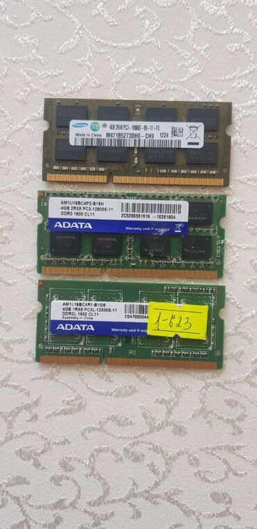 Operativ yaddaş (RAM): Operativ yaddaş (RAM) 4 GB, 1600 Mhz, DDR3, Noutbuk üçün, İşlənmiş