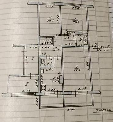 Продажа квартир: 3 комнаты, 74 м², Юг-2 мкр 106 серия, 2 этаж, Требуется ремонт — 2