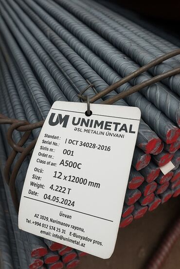 armatur cekisi: Unimetal şirkətindən DCT 34028-2016 standartına uyğun, seriya nömrəsi