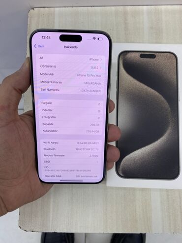 Apple iPhone: IPhone 15 Pro Max, 256 GB, Natural Titanium, Face ID — 9